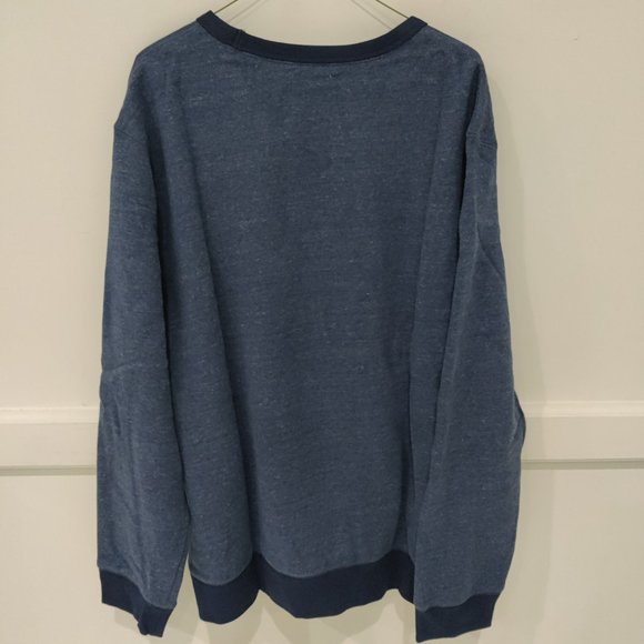 NWT Blake Shelton X Lands' End Men Serious Sweatshirt Blue Size L $80 LE06 - Picture 2 of 2